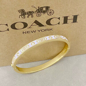 Coach Enamel Inlaid Alphabet Bracelet Personalized